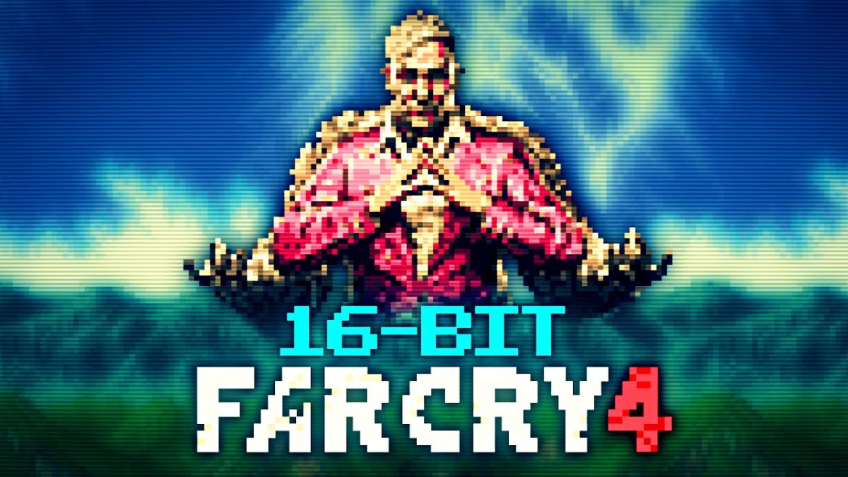 ちょこまかとよく動くドット絵がカワイイ！『ファークライ4』を16Bitで再現した動画
