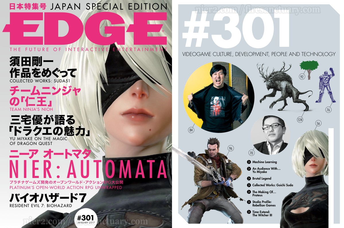 英国ゲーム情報誌 Edge 最新号は 日本特集 表紙を Nier Automata が飾る ゲーム情報 ゲームのはなし