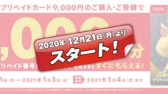 ニンテンドープリペイドカード キャンペーン 201219
